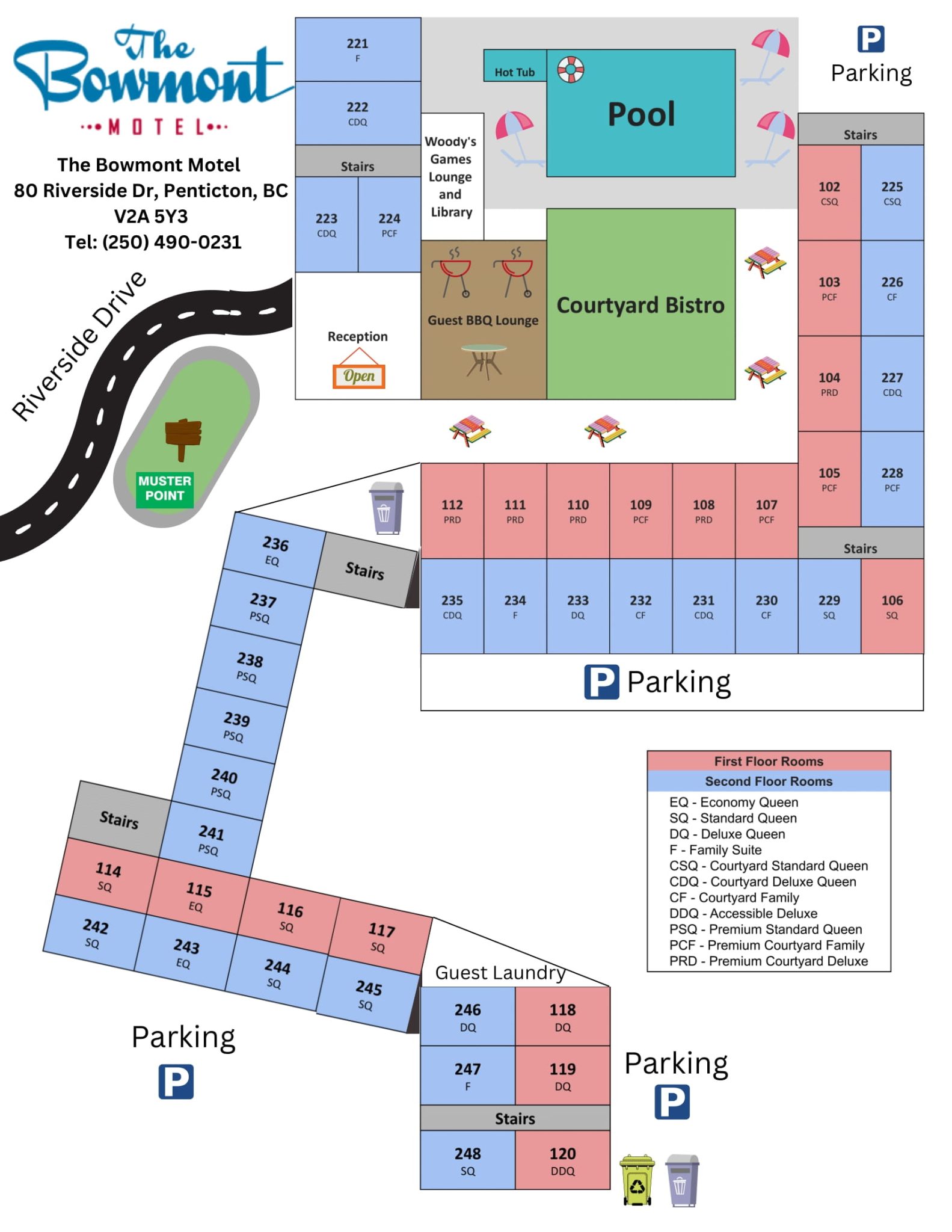 Motel Map Bowmont Motel